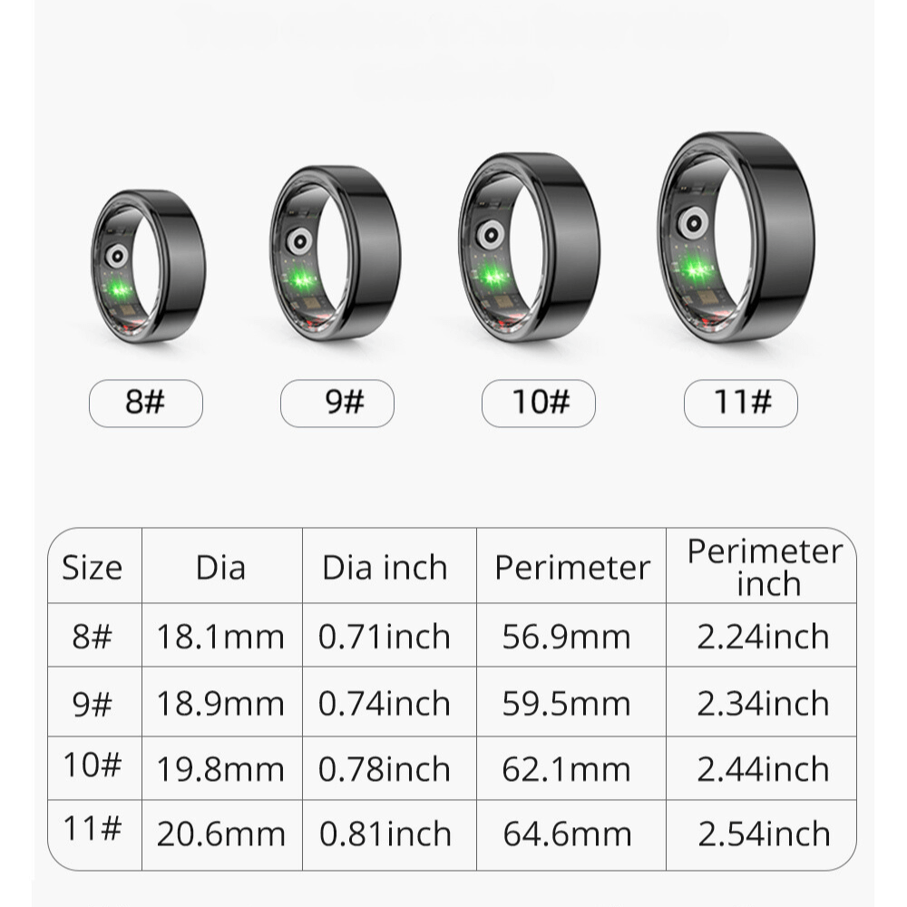 R02 Smartring in verschiedenen Grössen